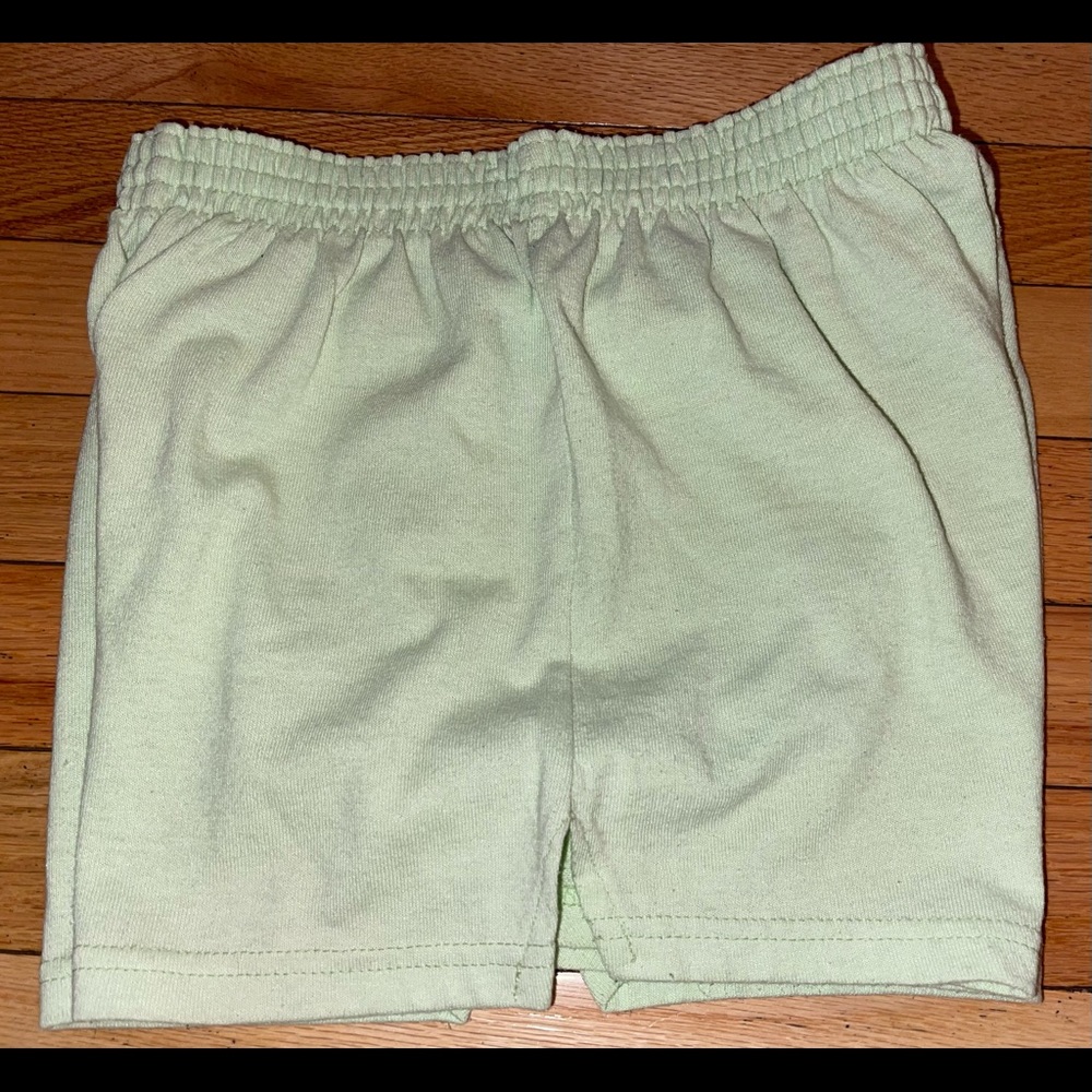 Vintage 90s Soffe Mint Green Blank Cotton Polyester Cheer Gym Shorts XS - Picture 7 of 7